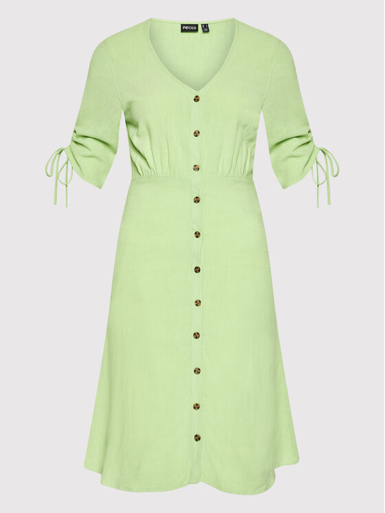 Pieces Sukienka codzienna Vinsty 17124362 Zielony Regular Fit zdjęcie nr 5