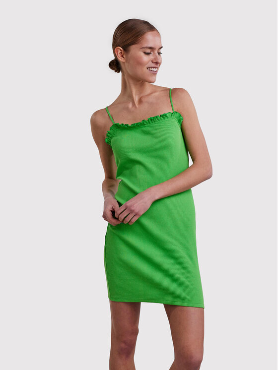 Pieces Sukienka letnia Tegan 17113889 Zielony Slim Fit zdjęcie nr 2