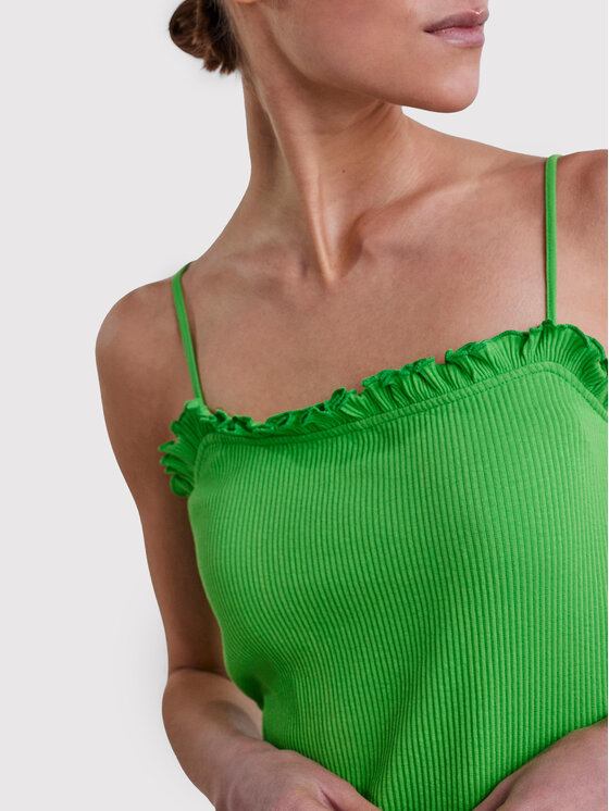 Pieces Sukienka letnia Tegan 17113889 Zielony Slim Fit zdjęcie nr 3