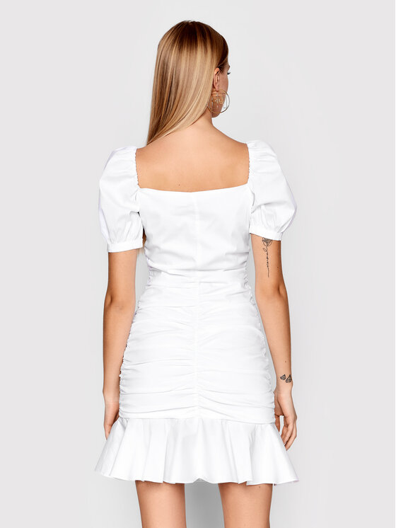 Pinko Sukienka codzienna Ferrara 1G17GU Y817 Biały Slim Fit zdjęcie nr 3