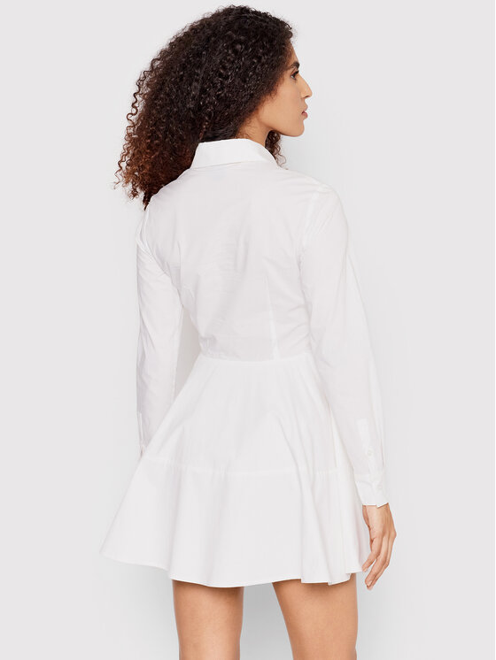 Pinko Sukienka koszulowa Siena PE22 BLK01 1G17J8 Y6VW Biały Regular Fit zdjęcie nr 3