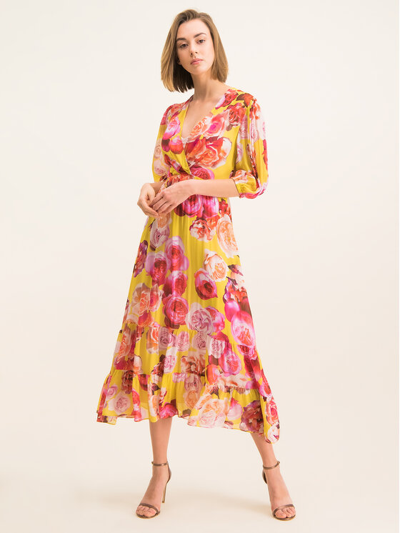 Pinko Sukienka letnia 20201 BLK01 1G14KD 7932 Kolorowy Regular Fit zdjęcie nr 2