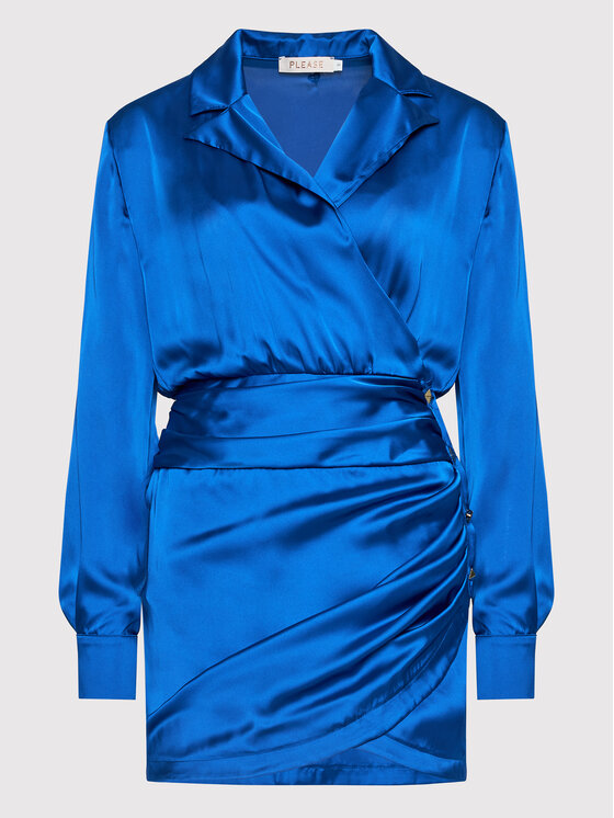 Please Sukienka koktajlowa A1EEQU9000 Niebieski Regular Fit zdjęcie nr 5
