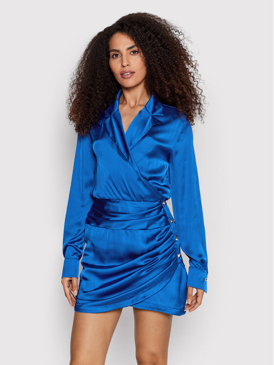 Please Sukienka koktajlowa A1EEQU9000 Niebieski Regular Fit