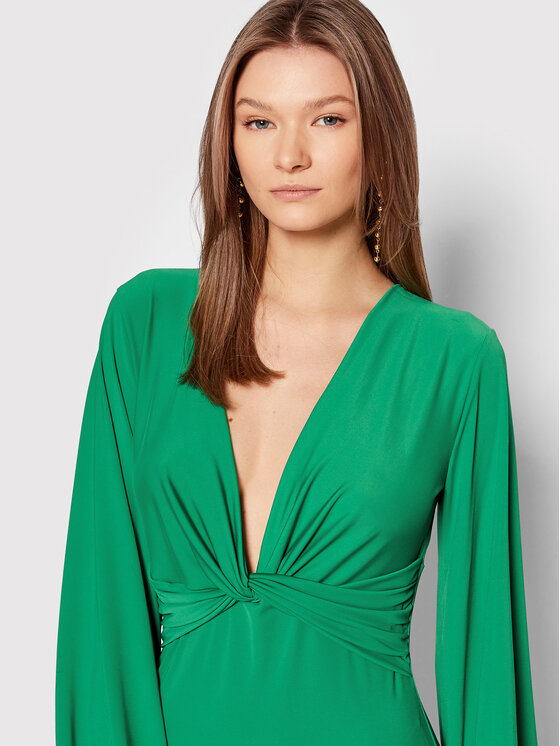 Please Sukienka koktajlowa A1EJANH000 Zielony Regular Fit zdjęcie nr 4