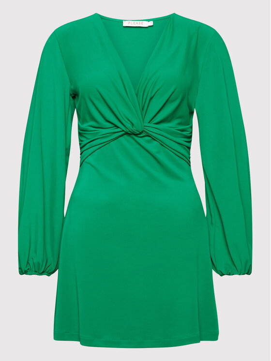 Please Sukienka koktajlowa A1EJANH000 Zielony Regular Fit zdjęcie nr 5
