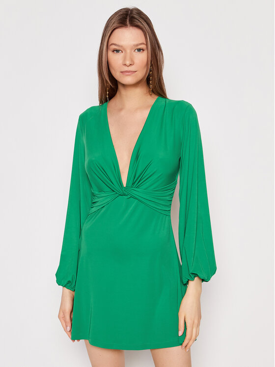 Please Sukienka koktajlowa A1EJANH000 Zielony Regular Fit