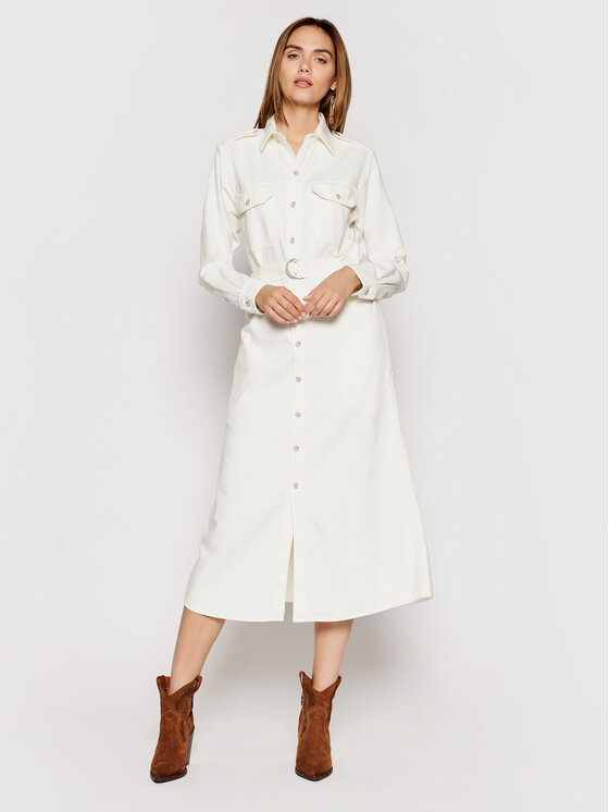 Polo Ralph Lauren Sukienka koszulowa 211834041001 Beżowy Regular Fit