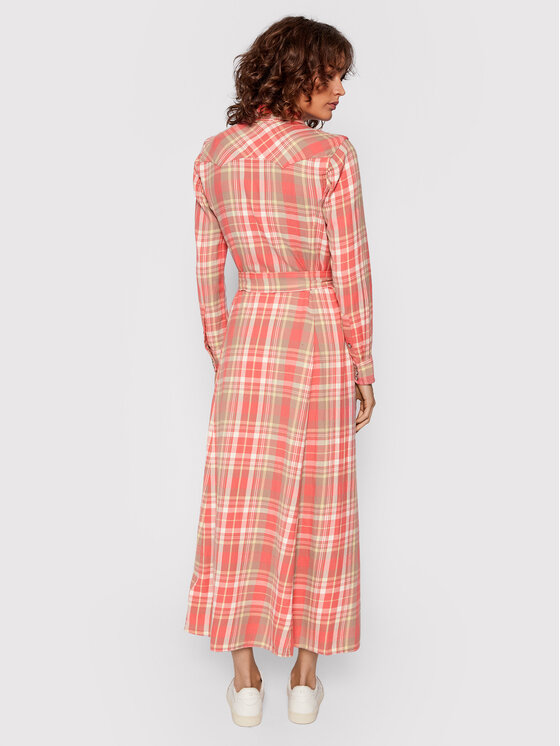 Polo Ralph Lauren Sukienka koszulowa 211843096001 Różowy Regular Fit zdjęcie nr 4