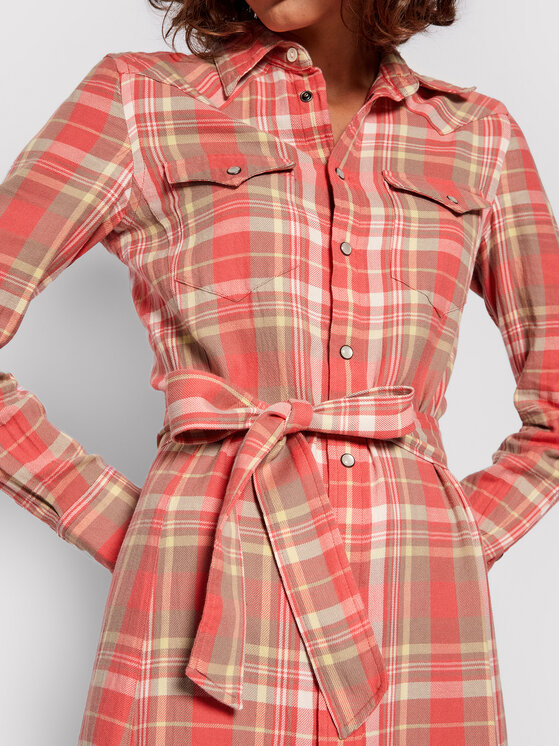 Polo Ralph Lauren Sukienka koszulowa 211843096001 Różowy Regular Fit zdjęcie nr 5