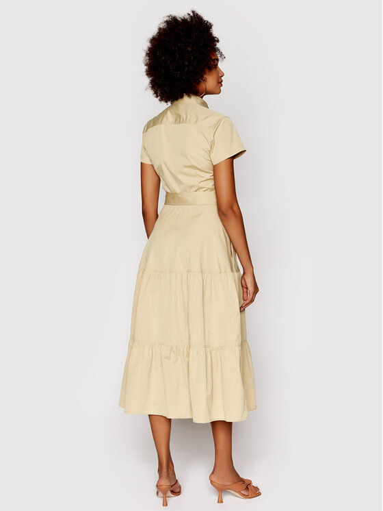 Polo Ralph Lauren Sukienka koszulowa 211857018001 Beżowy Regular Fit zdjęcie nr 3