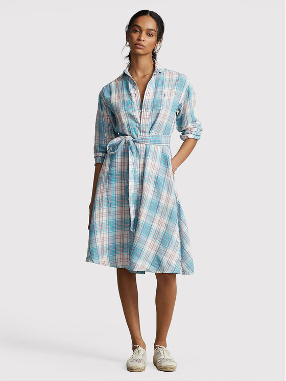 Polo Ralph Lauren Sukienka koszulowa 211864045001 Niebieski Regular Fit zdjęcie nr 2