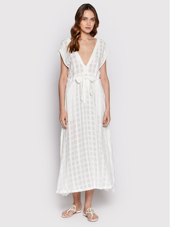 Polo Ralph Lauren Sukienka letnia 21007378 Biały Regular Fit