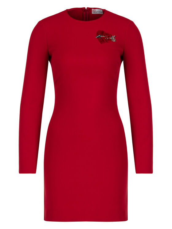 Red Valentino Sukienka codzienna SR3VAH30 Czerwony Regular Fit zdjęcie nr 5