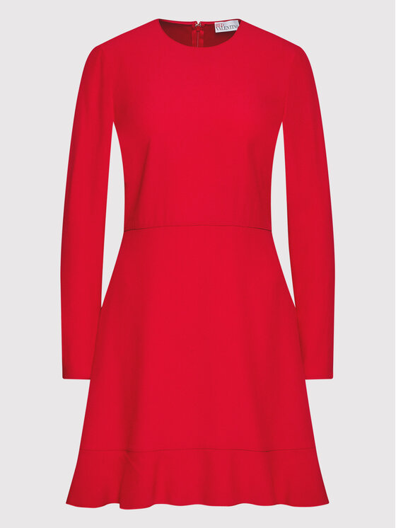 Red Valentino Sukienka codzienna WR0VACK5 Czerwony Regular Fit zdjęcie nr 5