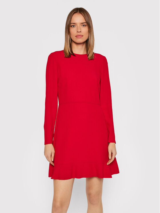 Red Valentino Sukienka codzienna WR0VACK5 Czerwony Regular Fit