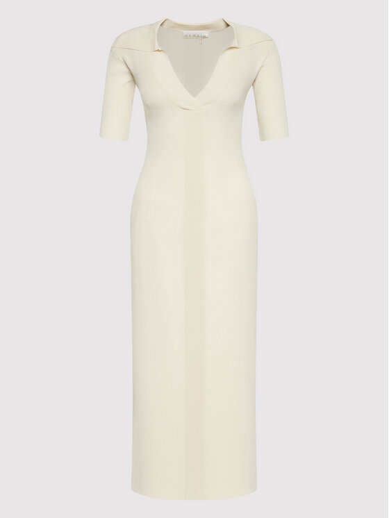 Remain Sukienka dzianinowa Joy Knit RM1021 Beżowy Slim Fit zdjęcie nr 5