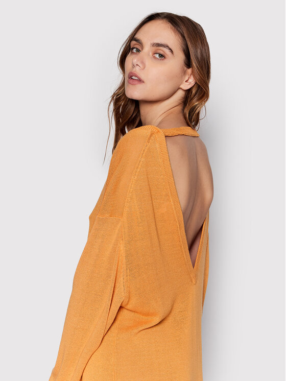 Remain Sukienka dzianinowa Topanga RM1357 Pomarańczowy Loose Fit zdjęcie nr 4