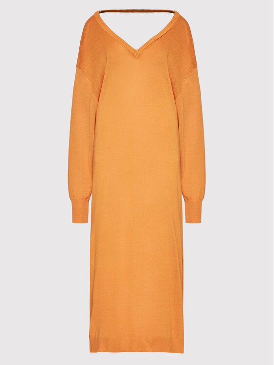Remain Sukienka dzianinowa Topanga RM1357 Pomarańczowy Loose Fit zdjęcie nr 5