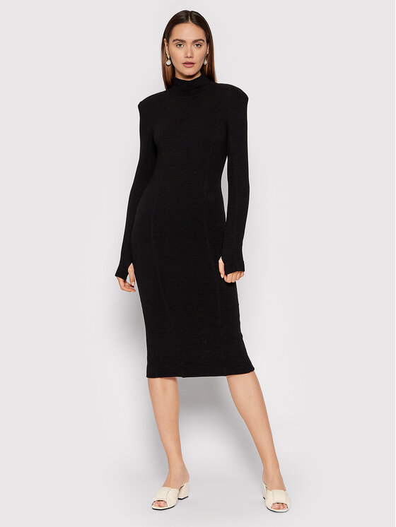 Remain Sukienka dzianinowa Zea RM872 Czarny Slim Fit zdjęcie nr 2