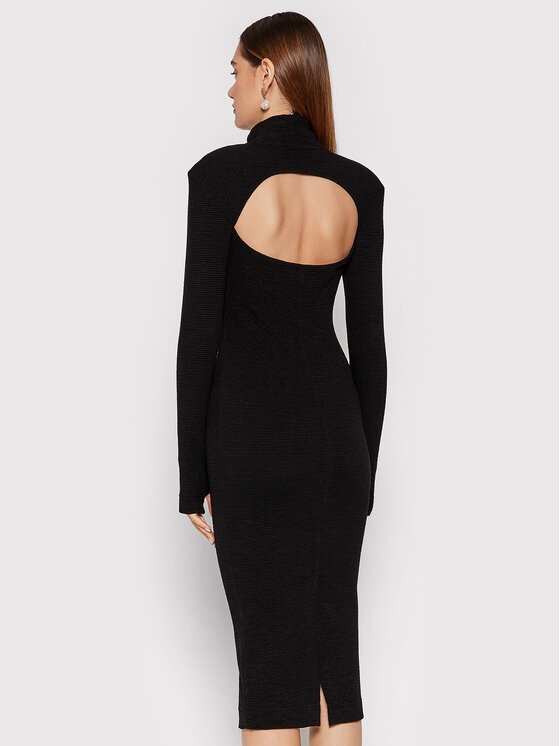 Remain Sukienka dzianinowa Zea RM872 Czarny Slim Fit zdjęcie nr 3