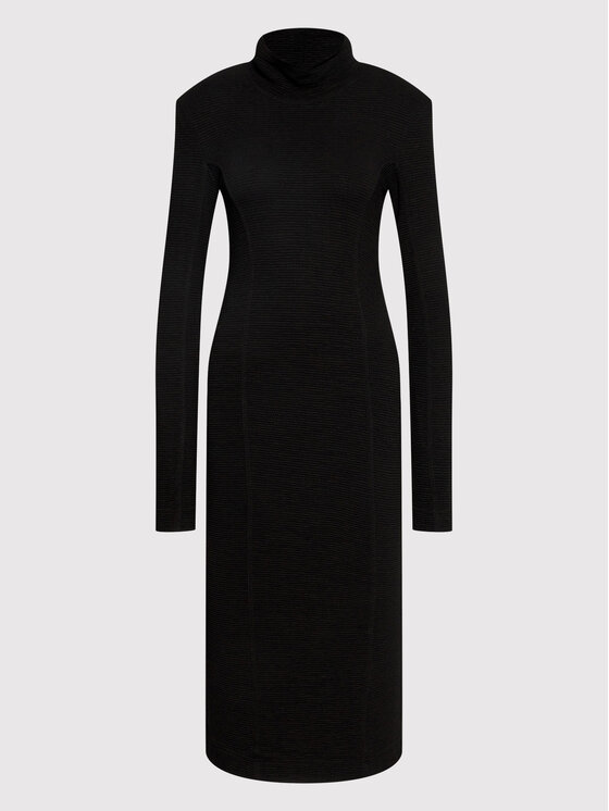 Remain Sukienka dzianinowa Zea RM872 Czarny Slim Fit zdjęcie nr 5
