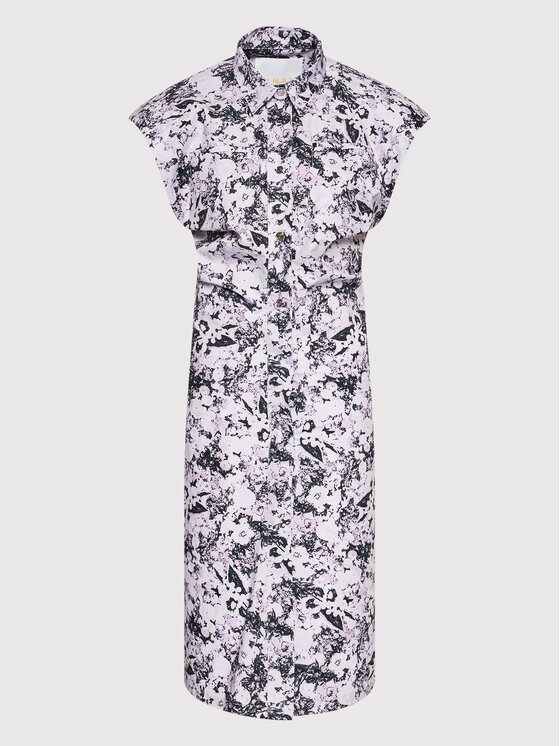 Remain Sukienka koszulowa Marika RM857 Fioletowy Regular Fit zdjęcie nr 5