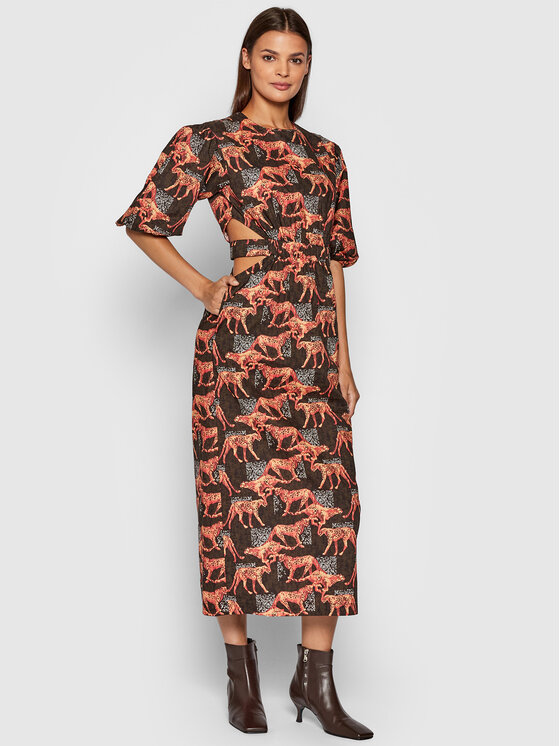 Remain Sukienka letnia Ferna RM685 Kolorowy Regular Fit