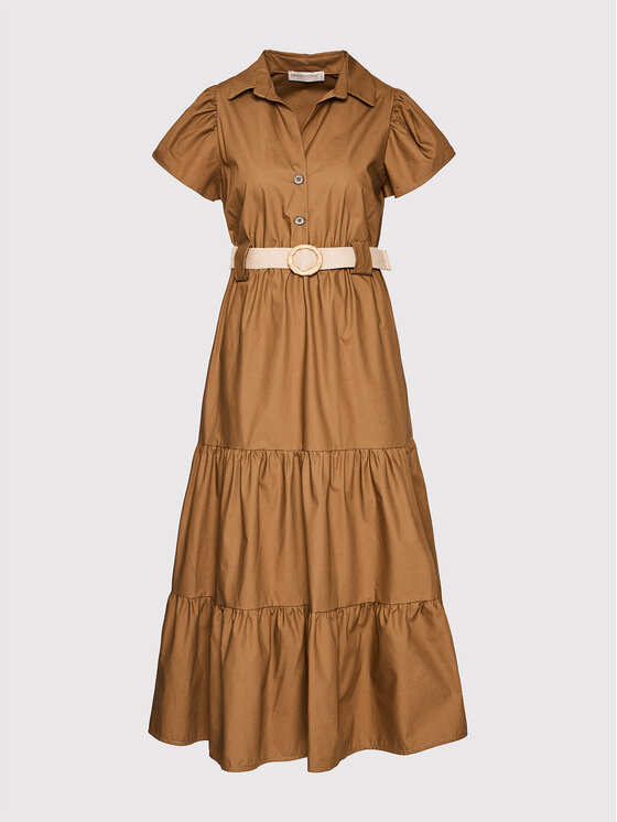 Rinascimento Sukienka codzienna CFC0017900002 Brązowy Regular Fit zdjęcie nr 5