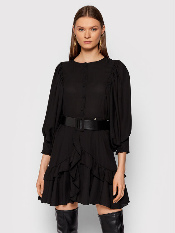 Rinascimento Sukienka codzienna CFC0105039003 Czarny Regular Fit