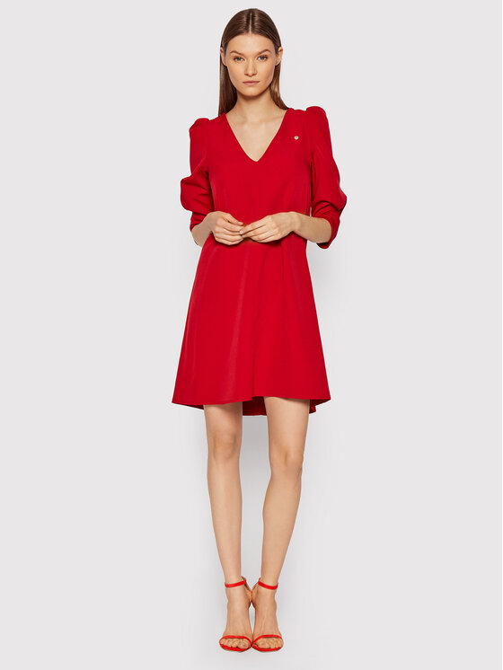 Rinascimento Sukienka codzienna CFC0106174003 Czerwony Regular Fit zdjęcie nr 2