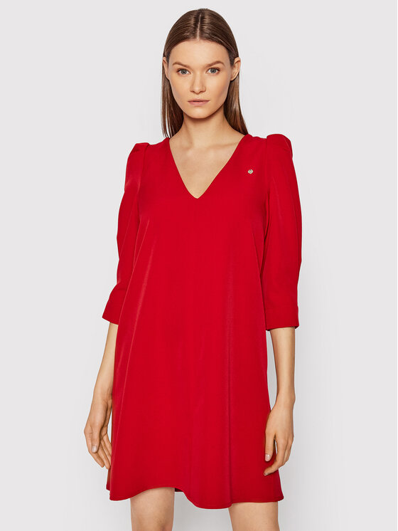 Rinascimento Sukienka codzienna CFC0106174003 Czerwony Regular Fit