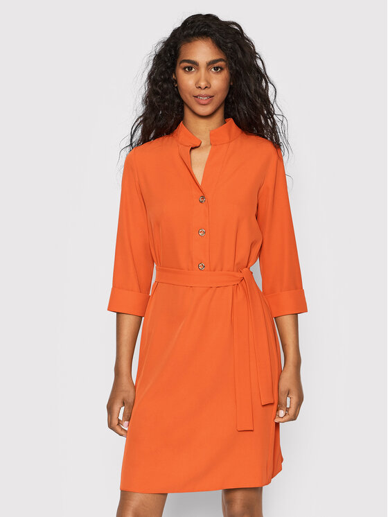 Rinascimento Sukienka codzienna CFC0107736003 Pomarańczowy Regular Fit