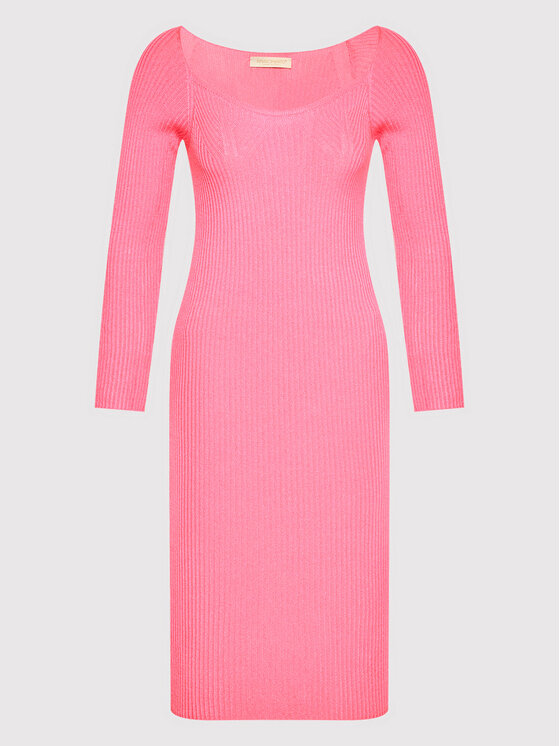 Rinascimento Sukienka dzianinowa CFM0010711003 Różowy Slim Fit zdjęcie nr 5