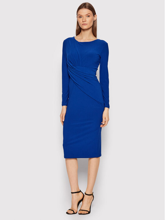 Rinascimento Sukienka koktajlowa CFC0018284002 Niebieski Regular Fit