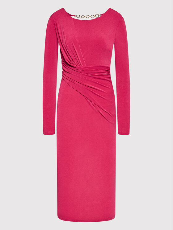 Rinascimento Sukienka koktajlowa CFC0018284002 Różowy Regular Fit zdjęcie nr 5
