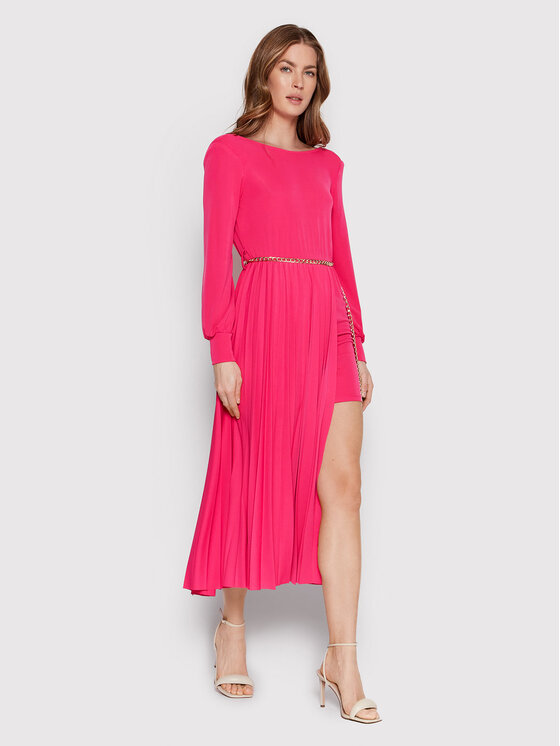 Rinascimento Sukienka koktajlowa CFC0018404002 Różowy Regular Fit zdjęcie nr 2