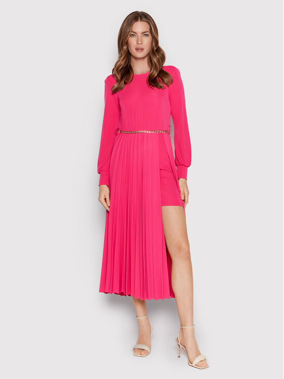 Rinascimento Sukienka koktajlowa CFC0018404002 Różowy Regular Fit