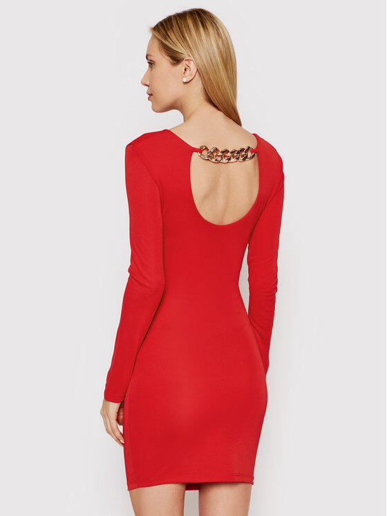 Rinascimento Sukienka koktajlowa CFC0018416002 Czerwony Slim Fit zdjęcie nr 3
