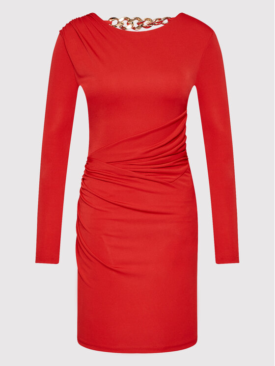 Rinascimento Sukienka koktajlowa CFC0018416002 Czerwony Slim Fit zdjęcie nr 5