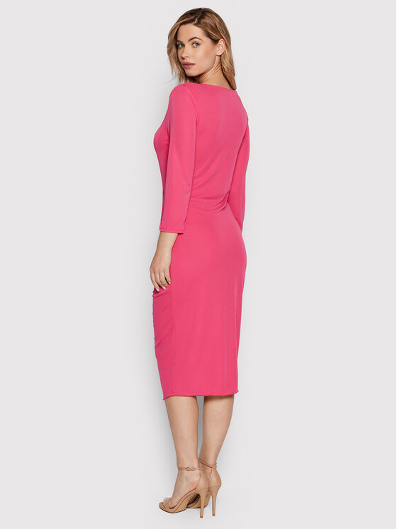 Rinascimento Sukienka koktajlowa CFC0018435002 Różowy Regular Fit zdjęcie nr 3