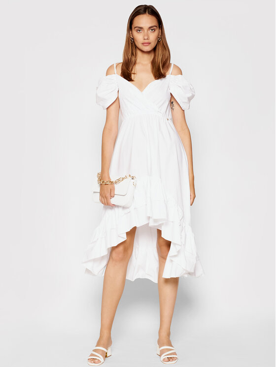 Rinascimento Sukienka koktajlowa CFC0103591003 Biały Regular Fit zdjęcie nr 2