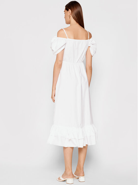 Rinascimento Sukienka koktajlowa CFC0103591003 Biały Regular Fit zdjęcie nr 3