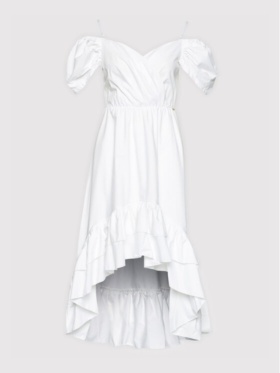 Rinascimento Sukienka koktajlowa CFC0103591003 Biały Regular Fit zdjęcie nr 5