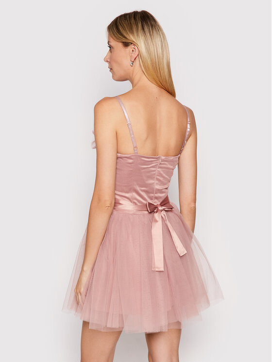 Rinascimento Sukienka koktajlowa CFC0104891003 Różowy Slim Fit zdjęcie nr 4