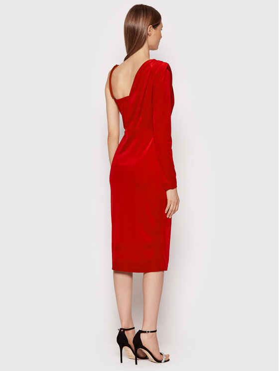 Rinascimento Sukienka koktajlowa CFC0106681003 Czerwony Slim Fit zdjęcie nr 3