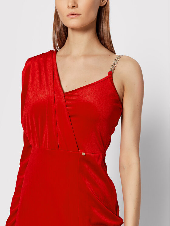 Rinascimento Sukienka koktajlowa CFC0106681003 Czerwony Slim Fit zdjęcie nr 4