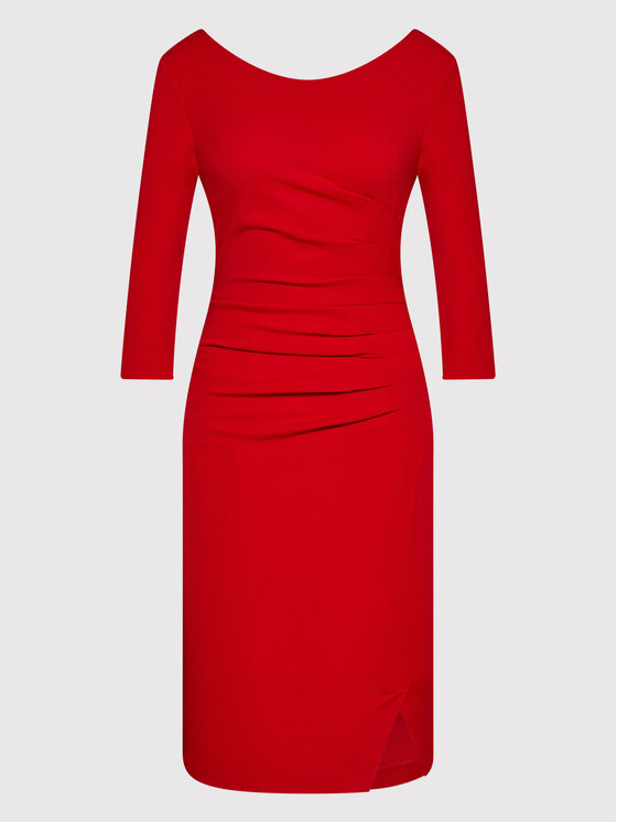 Rinascimento Sukienka koktajlowa CFC0107079003 Czerwony Slim Fit zdjęcie nr 5