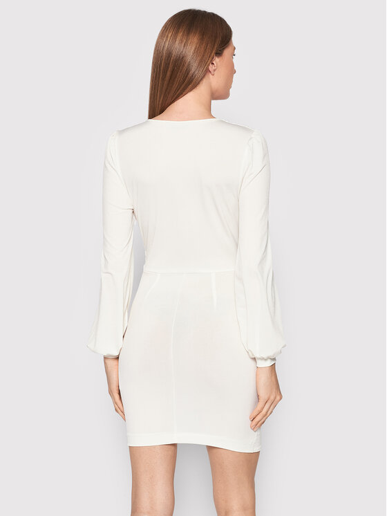 Rinascimento Sukienka koktajlowa CFC0107346003 Biały Slim Fit zdjęcie nr 3