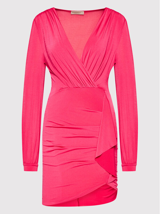 Rinascimento Sukienka koktajlowa CFC0107346003 Różowy Slim Fit zdjęcie nr 5